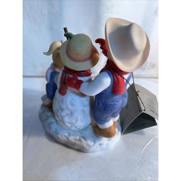 2003 Homco Home Interiors Denim Days Holiday Time Snowman Figurine 56072 - Picture 9 of 9